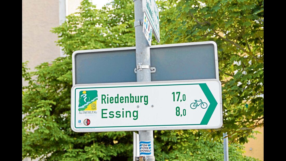 Altmühltal-Radweg zwischen Riedenburg und Kelheim