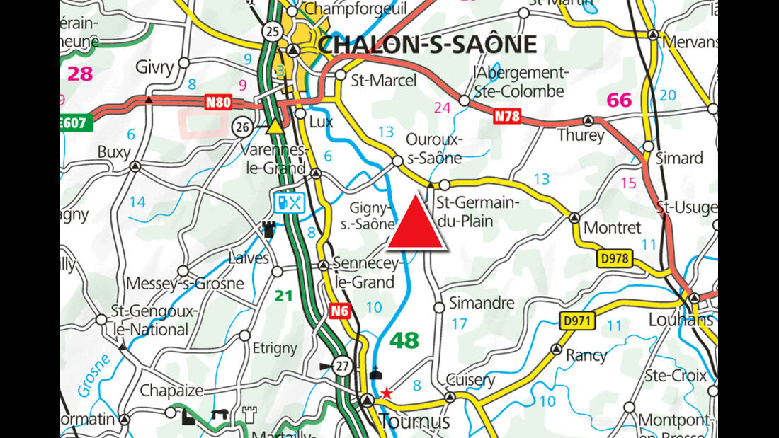 Archiv: Gigny-sur-Saône, Karte