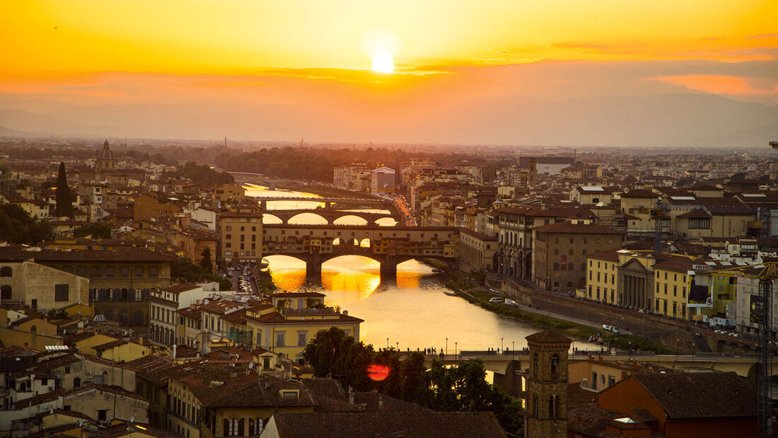Bester Ausblick auf Florenz von der Piazzale Michelangelo.