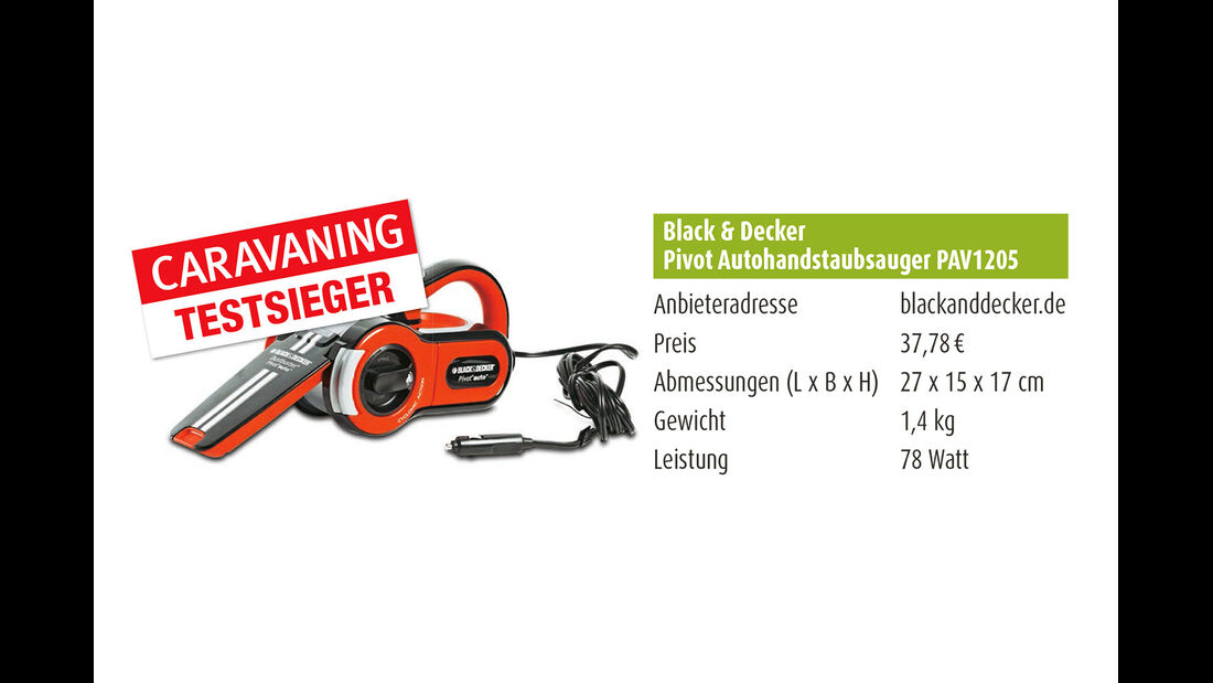 Black & Decker Pivot Autohandstaubsauger PAV1205 