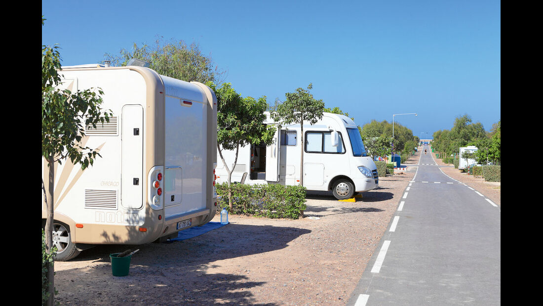 Camping Atlantica: Komfortplatz direkt am Strand nahe Agadir.