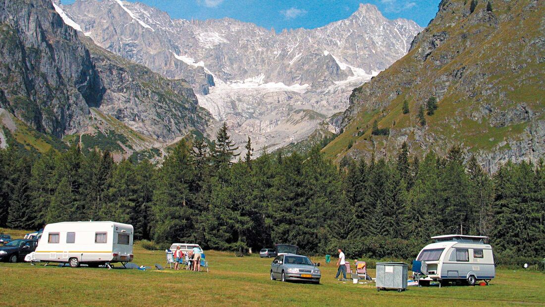 Camping des Glaciers in der Schweiz