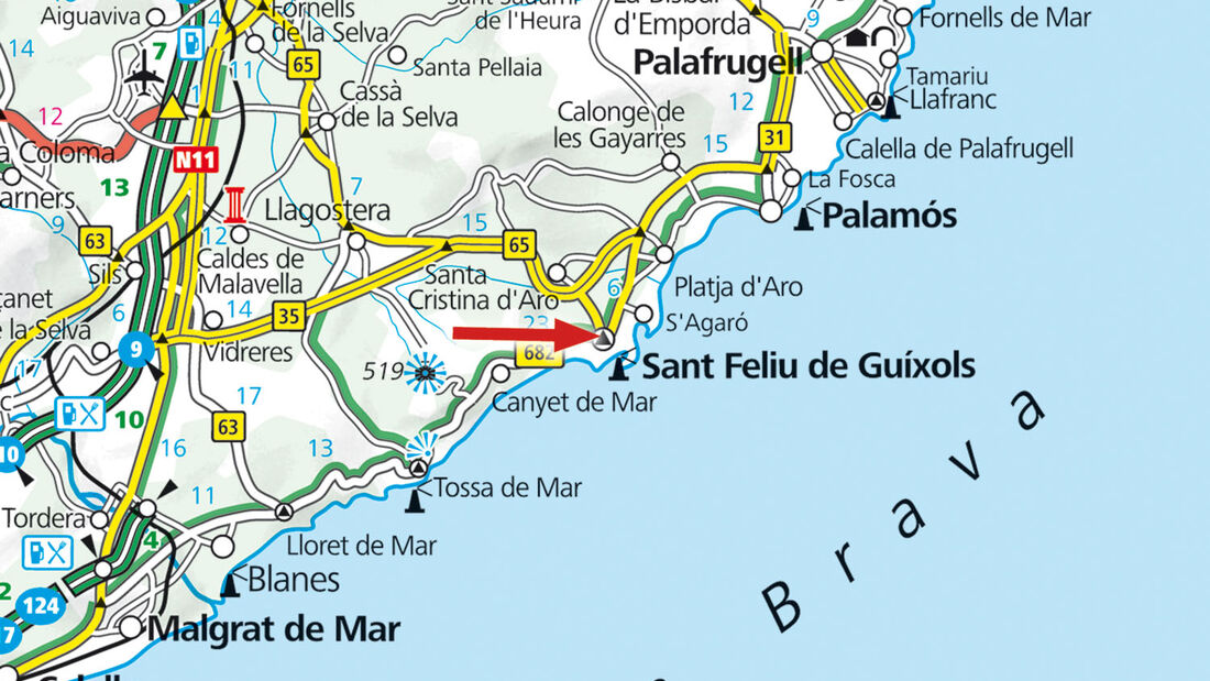 Campinplatz: Archiv, Sant Feliu de Guíxols, KarteArchiv, Le Muy, Karte