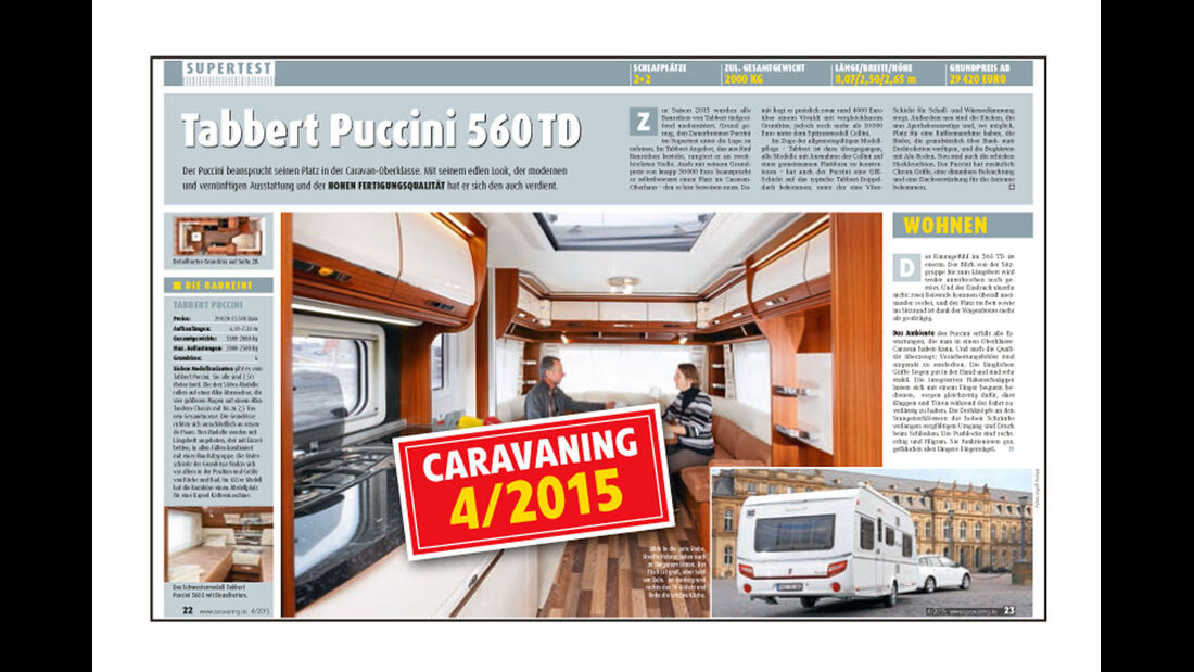 Caravaning 4/2015 Tabbert Puccini 560?TD