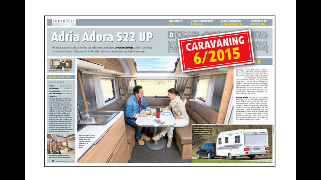 Caravaning 6/2015 Adria Adora 522 UP