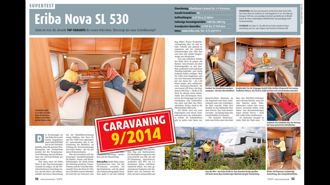 Caravaning 9/2014 Eriba Nova SL 530
