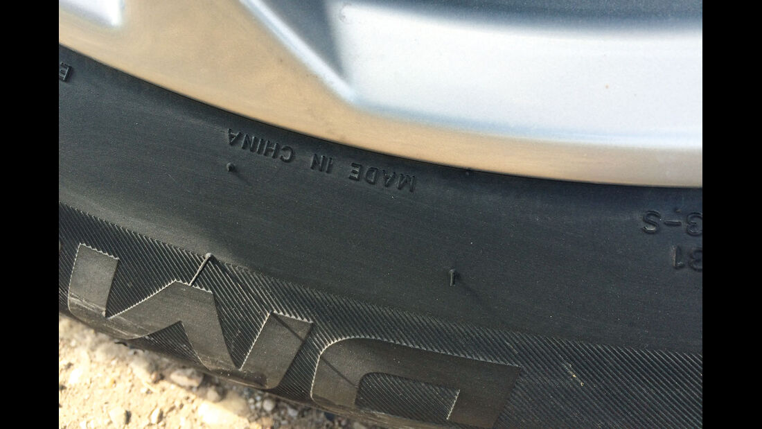Die Reifen kommen aus China.