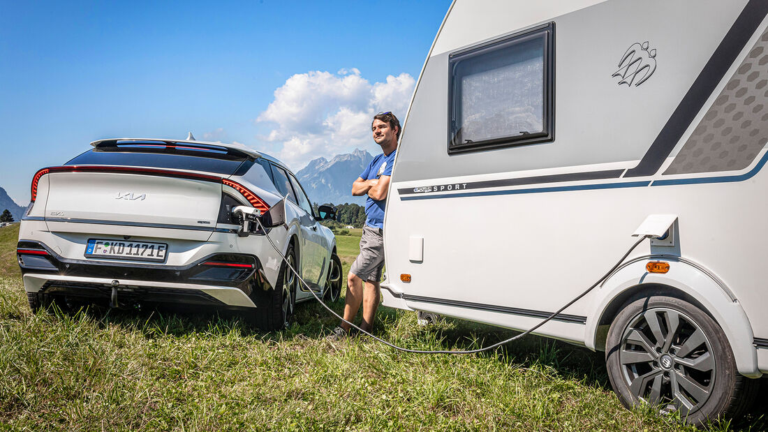 Elektro-Camping Caravan lŠdt Zugwagen