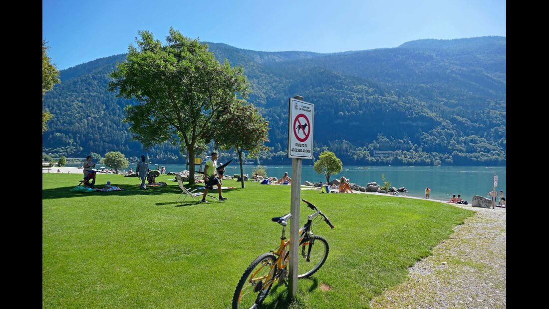 Fahrrad am Lago di Molveno