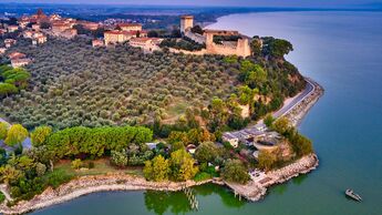 Fortress of Castiglione del Lago on Lake Trasimeno, Umbria, Italy