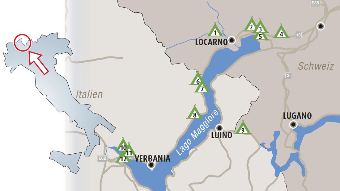 Karte Lago Maggiore.