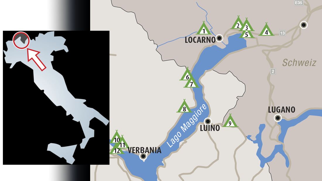 Karte Lago Maggiore.
