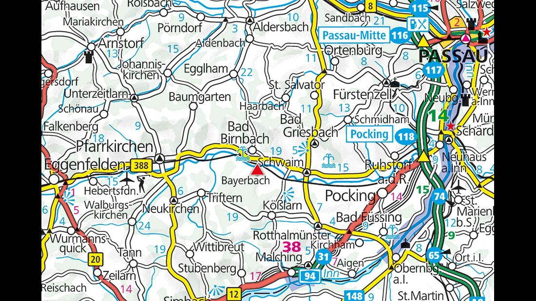 Karte Region Bayerbach
