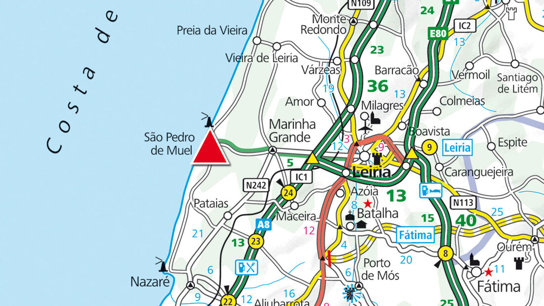 Karte Region Marinha-Grande