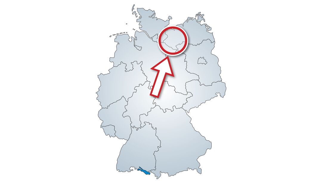 Karte Südwest-Mecklenburg.