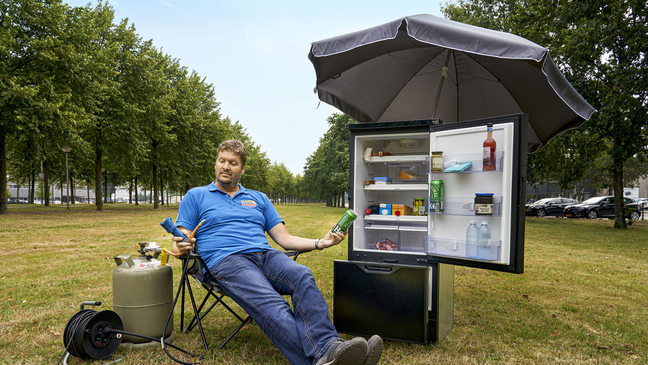 Smad Kühlschrank für Camping oder dem Gartenhaus Gas 12V und 230V
