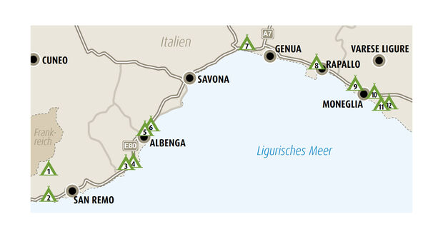 Ligurien-Reise die 12 schönsten Campingplätze