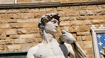 Michelangelos David-Skulptur fasziniert.