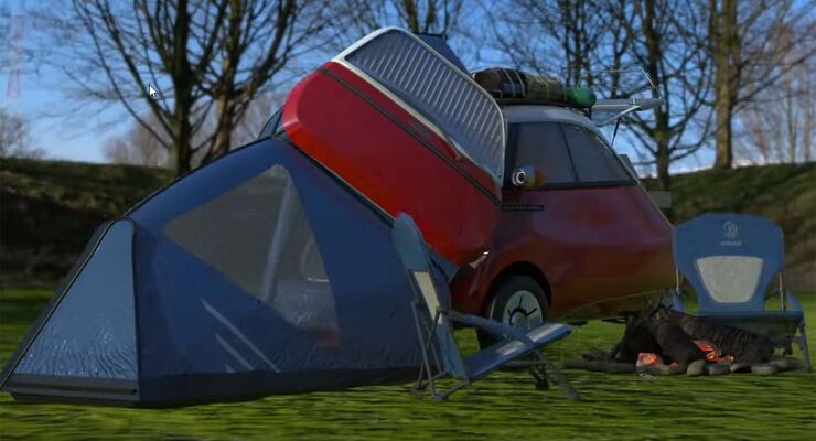 Tiny Car Camping Systems : Microlino Camper