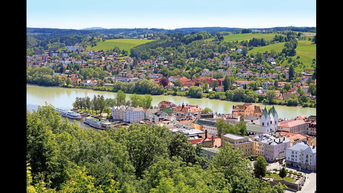 Passau von der Veste Oberhaus aus betrachtet