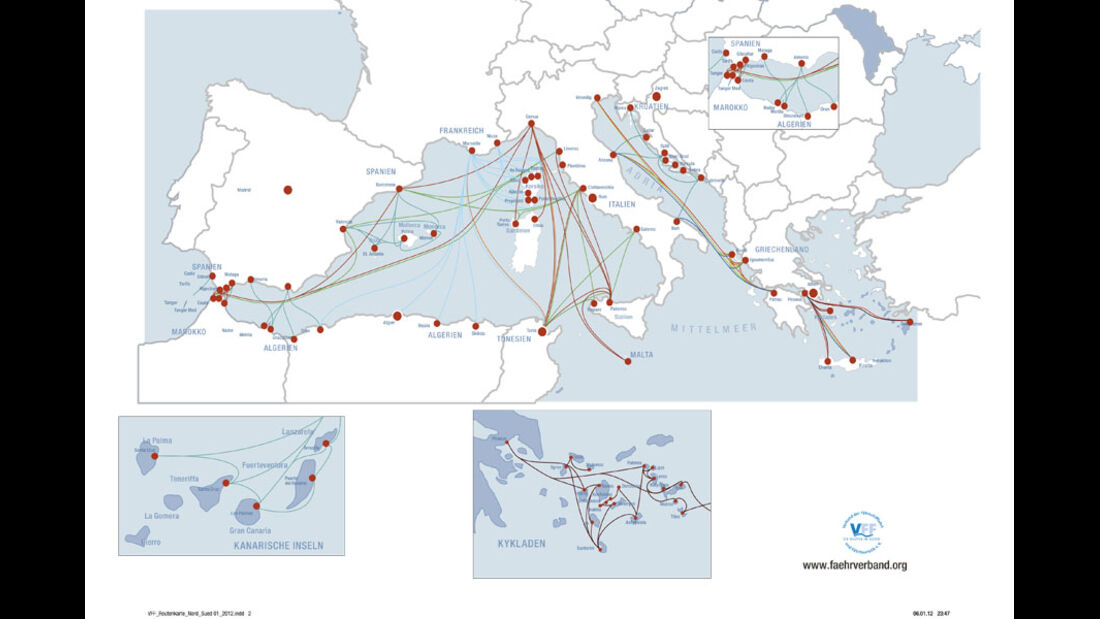 Reiseservice: Fähren in Südeuropa