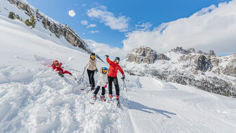 Skifahren, Dolomiti Superski, Familie, Schnee