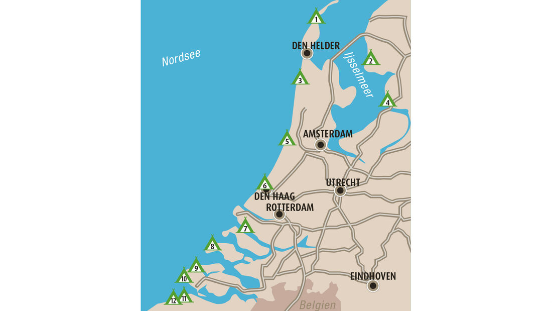 Top Campingplätze Nordsee-Küste Niederlande