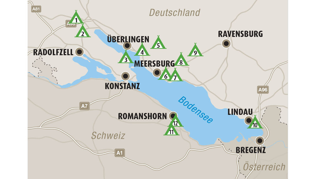 Top-Plätze am Bodensee