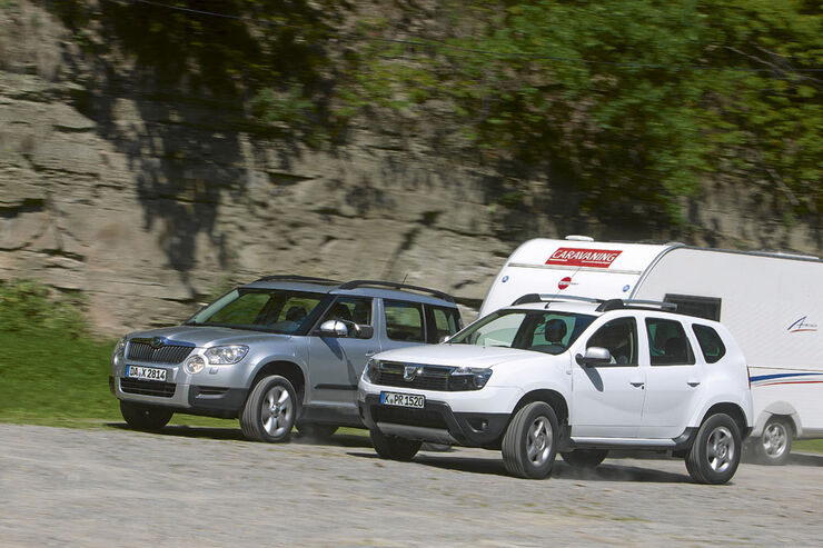 Vergleichstest Skoda Yeti Gegen Dacia Duster Caravaning