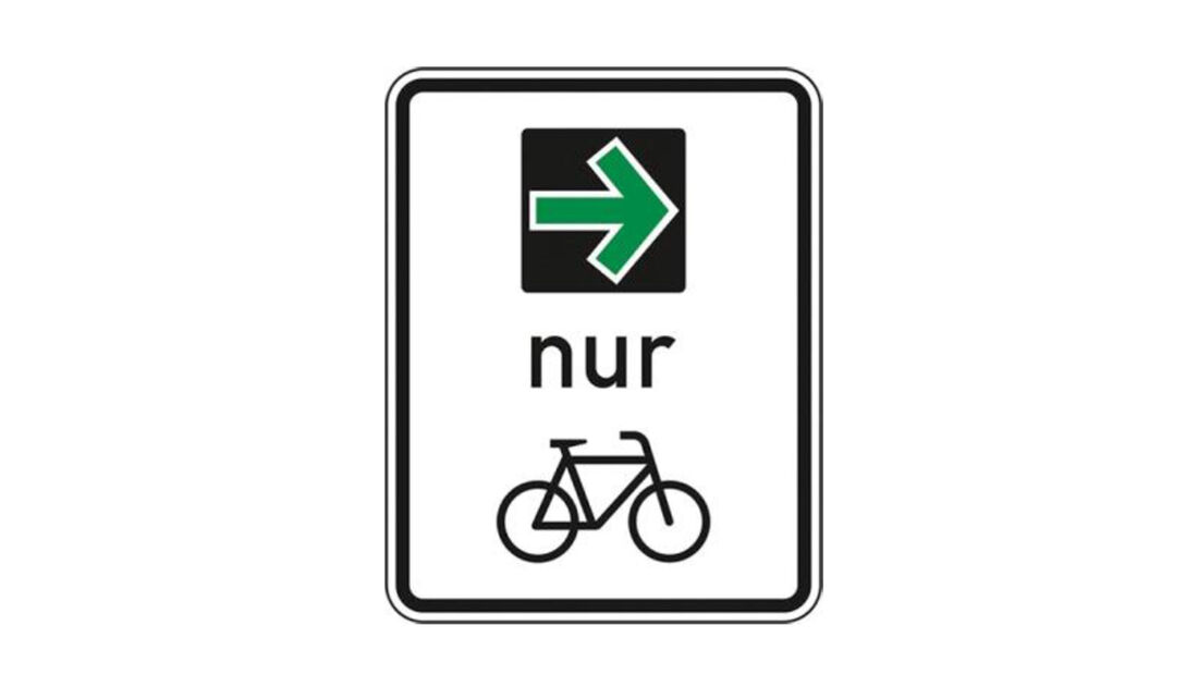 Verkehrszeichen Grüner Pfeil Radfahrer