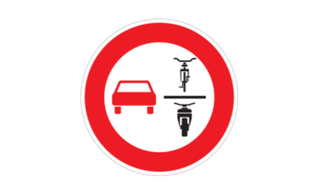 Verkehrszeichen Rad Überholverbot 