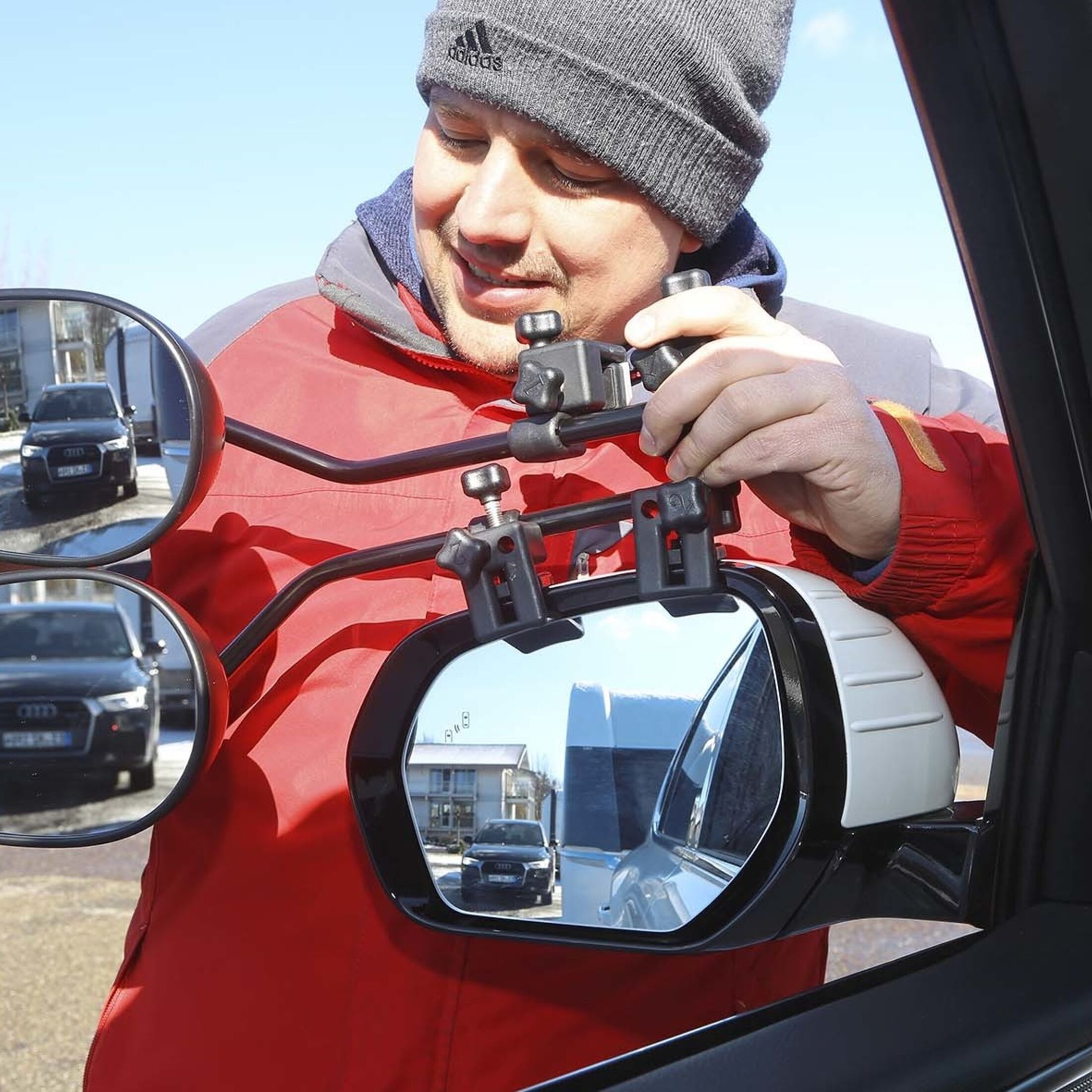 Spiegelglas Asphärisch passend für VW Golf 7 mit Metallklammer in