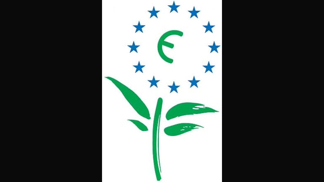 EU-Eco-Label: Eine Blume mit blauen Sternen